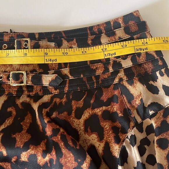 WE11DONE High Waisted Leopard Print Mini Skirt - Picture 11 of 12